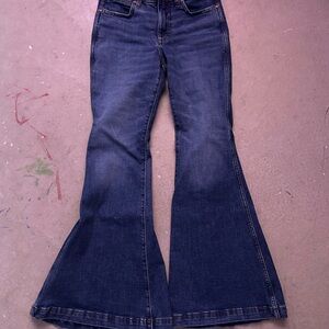 Wrangler Blue Flare Wide Leg Jeans